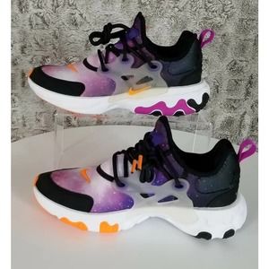 Nike React Presto Print (gs) Casual Running Shoes Big Kids Girls Ct6624-002 Sz 6
